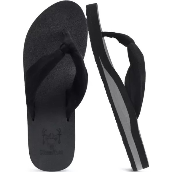 KUAILU | Yoga Foam flip flops black wms sz 9/10 - Picture 1 of 6